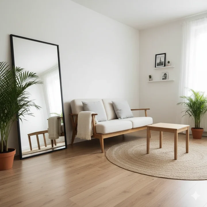 mirron in living room